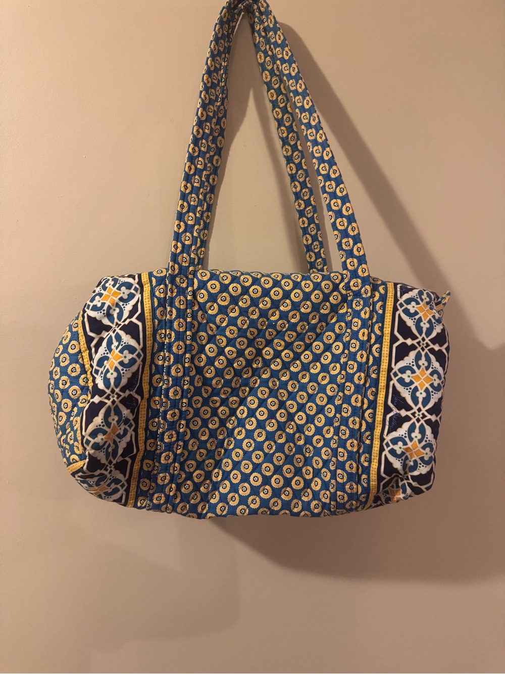 Y2K Vera Bradley Duffel Bag in Riviera Blue
